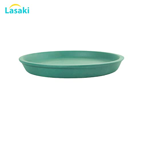 Image of Lasaki Round Deep Jungle Ceramic Bottom Tray /Plate for Planter (5-inch, Set of 2) | Dripping Tray for Pots & Succulents | Indoor & Outdoor Planters Home Garden Decor | (Plants Not Included)