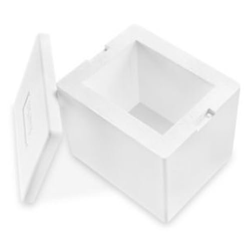 BOTTLE DEPOT USA ULINE Insulated Foam Container, 8" x 6" x 4 1/4" White (Pack of 3) Reusable and Recyclable