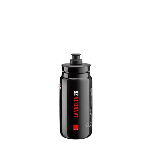 ELITE FLY LA VUELTA 2026 Bidon Vélo | Black Map | Édition Limitée Officielle Vuelta a España | Ultra-Léger 51g | Sans BPA | Valve High-Flow | 550ml