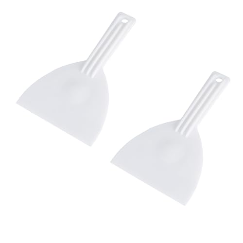 2 Stück Teigspachtel,Pizzaspachtel,Teigkarte,Pizza Spachtel,Küche,Set,Pizzateig,Teichner,Teigspatel Flexibler,Spatula,Dough Flexibel Pizzawerkzeug Kunststoffspachtel,Teigknete,Silikon,Lange teichners
