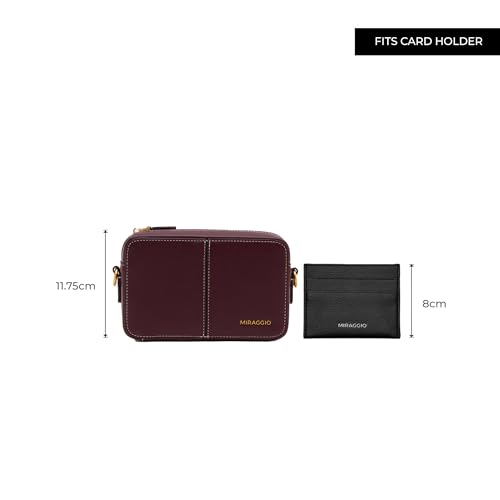 Image of Miraggio Andy Crossbody Bag For Women | Stylish Sling Bags With Adjustable & Detachable Strap | Solid Sling Bag For Casual Everyday Look