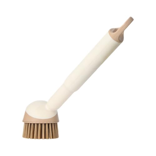Dish Brush with Handle, Pot Scrubber Tool, 2,17 x 2,17 x 10,83 pulgadas Kitchen Cleaning Accessory, Sturdy Dishwashing Brush for Pans Cookware Apartment Household Restaurant Or Bathroom Use