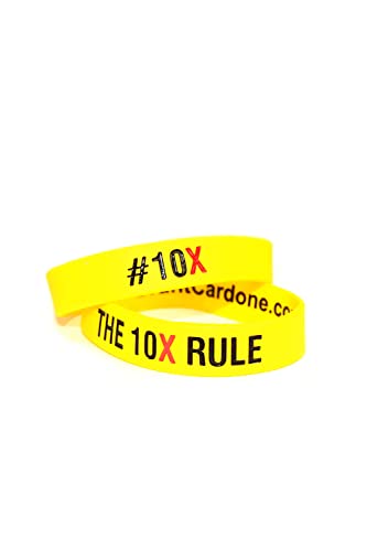 Grant Cardone The 10X Rule Wristband - Motivational, Inspirational, Positive Reinforcement, Set Your Goals