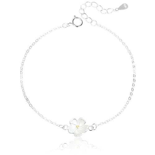 Image of Silver Plated Dainty Flower Girl Bracelet - Cute Girls Jewelry for Weddings, Bride Thank You Gifts, Birthday Presents & Party Favors for Girls