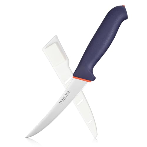 BOLEXINO 5-Inch Stiff Curved Boning Knife