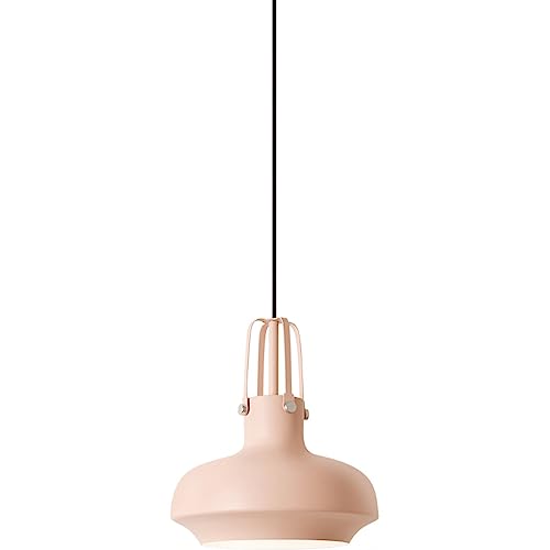 Lámpara de techo colgante moderna rosa E27 con pantalla de metal industrial 2