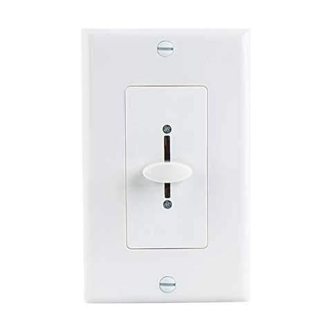 LuxDrive 0-10V LED Dimmer - Vertical Slider Wall Mount Control White Cover