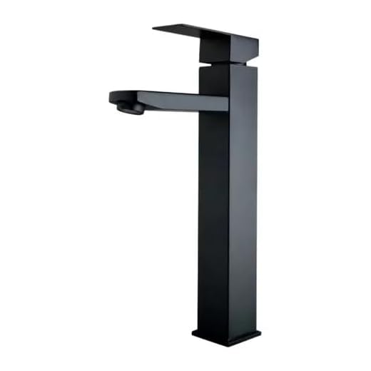 Torneira Para Banheiro Completa Misturador Monocomando Bica Alta - Preto Fosco
