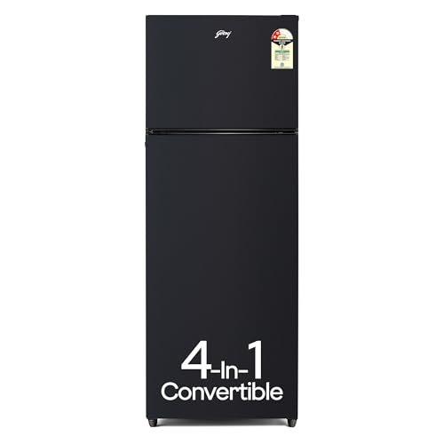 Image of Godrej 308 L 2 Star Fully Convertible 4-in-1, Nano Shield Technology Inverter Frost Free Double Door Vibe Refrigerator (RF EON 331B RCIT MT BK, Matt Black)