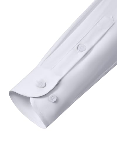 Mens Stretch Dress Shirts Long Sleeve Solid Formal Business Shirt Wedding Casual Button Down Shirts4