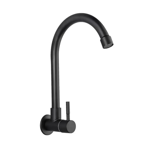 Robinet d'évier d'eau froide noir flexible à 360° pour un lavage de cuisine optimal