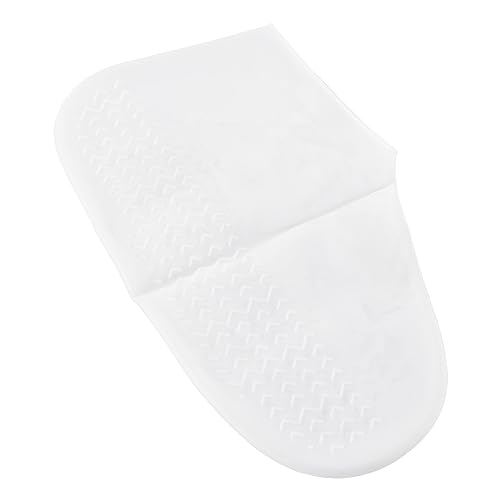 Image of Dioche Waterproof Shoe Covers, Reinforced Slip Silicone Shoes Cover, Adult Thicken Elastic Silicone White Overshoes Rain Waterproof Shoe Covers Protector, for Rainy and Snowy Days(15 * 10 * 1cm-L), L,