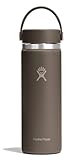 Hydro Flask Water Bottle - Insulated Stainless Steel - Wide Mouth Flex Lid, Non Spill, Leakproof and Refillable in 20 Oz Sandpiper