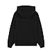 Kid Nation Kids' Soft Brushed Fleece Casual Basic Pullover Hooded Sweatshirt Hoodie for Boys or Girls XL Black