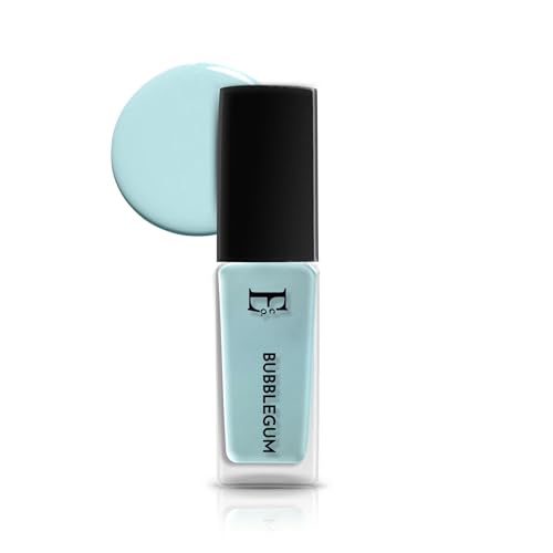 Image of Ellement Co Bubblegum Pastel Blue Nail Paint 10 ML | High Gloss Salon Shine Nail Colour | Quick Dry, Long Lasting & Chip Resistant Formula | Smooth Streak-Free Application | Vegan, Non-Toxic, Paraben Free & Dermatologically Tested Nail Polish