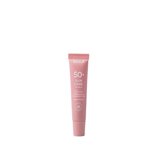 Segle | Bálsamo labial protección solar SPF50+ | Lip balm antiarrugas e hidratante con efecto volumen con color | Con péptidos BTX | Vitamina E antioxidante | Vegano (BERRY SORBET)