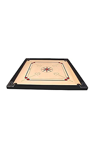 Carrom Board 22 Inch With Combo Full Size Carrom Free Coin&Stricker,Powder (Brown), Adult