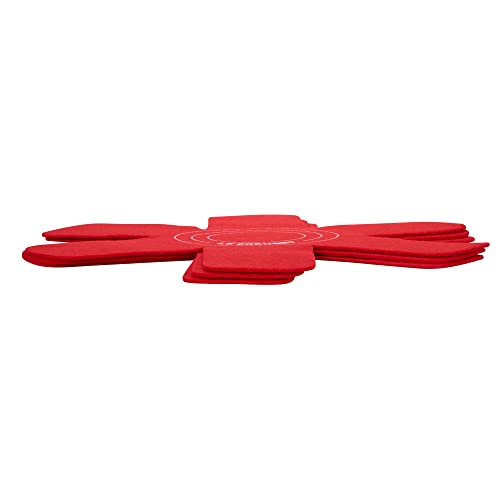 Le Creuset Set of 3 Felt Cookware Protectors - Cerise