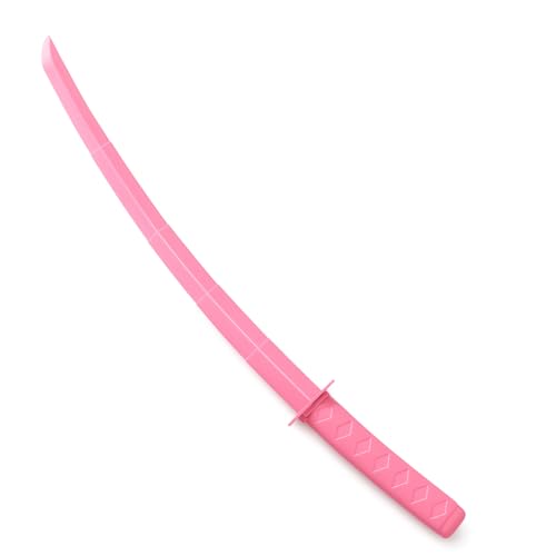 Pink Retractable Samurai Sword Toy, 29 Inch Telescopic Plastic Katana for Kids & Adults, Ninja & Anime Cosplay Costume Prop, Christmas & Birthday Gift, 1-Pack