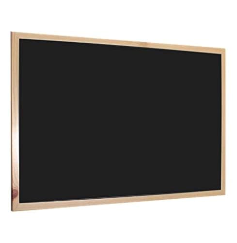 H HANSEL HOME - Pizarra Negra con Marco de Madera Natural - 40X60 cm