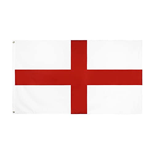 England Flag 5ft x 3ft for 2026 Football Garden Street Party Decoration Large St Georges Cross Flags Double Side with Brass Eyelets for St. Georges Day Decoration(England Flag)
