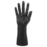 HEALEEP Maniquí Mano Masculina Exhibición Anillos Reloj Vinilo Negro Mano Modelo Derecha Soporte para Joyería y Accesorios Industrial y Científico