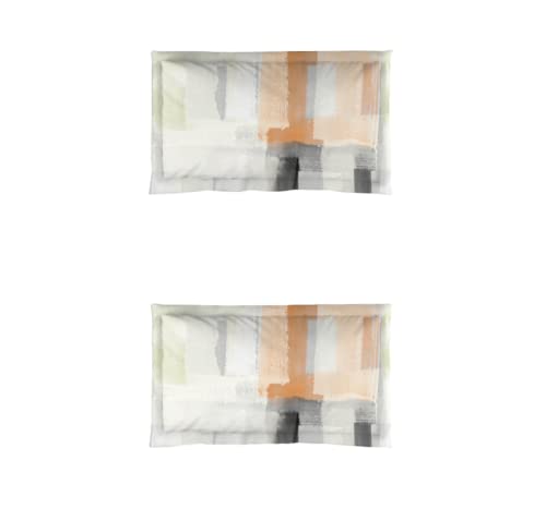 Image of DDECOR - Puzzle Abstract 144 TC Double Bedsheet Set with Two Pillow Covers - Orange