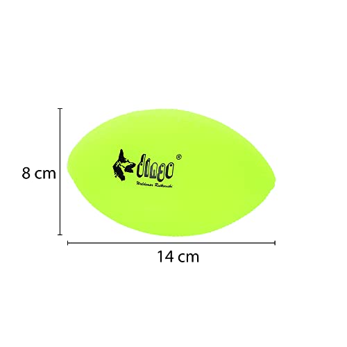 Dingo Bäll Play & Glow 8 X 14 cm Fluoreszierende Spiel mit Hund Leuchtball Rugby Quietschen Vinyl 16970