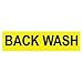 Pipe Marker - Pressure-Sensitive - Back Wash, Pack Of 25, Yellow, For Pipe Over 2-1/4",14"W