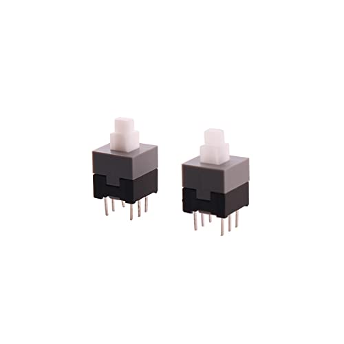 Interruptor autobloqueo de 6 pines DPDT micro botón tactil PCB 8.5x8.5mm 10 uds 6