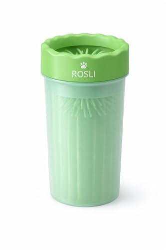 ROSLI Dog Paw Clianer Cup - Portable Pet Paw Washer for Dogs - Deep Cleaning Mud & Dirt - Silicone Brush - Easy to Use & Wash (Blue, Large) (Green, Small) - Image 4