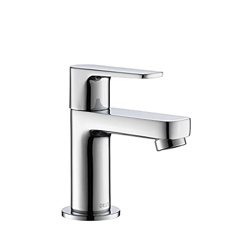 Image of DELTA FAUCET | Ixa Jive Brass Pillar Tap |Single Lever Pillar Tap | Wash Basin Pillar Tap | Water Tap for Bathroom | Premium Brass Metal Construction |Polished Chrome| 44020-SQ