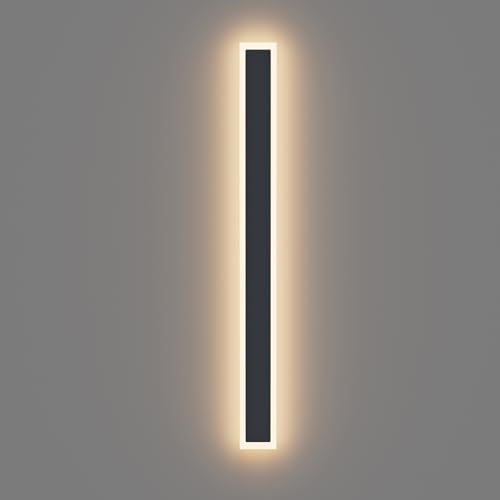 Klighten 30W LED Lange Wandleuchte Anthrazit Aussen Innen, IP65 Wasserdicht Außenwandleuchte 100cm Wandlampe, Eisen Außenlampe Außenleuchte Wand für Gärten Villa Terasse Korridor, Warmweiß 3000K Klighten 30W LED Lange Wandleuchte Anthrazit Aussen Innen, IP65 Wasserdicht Außenwandleuchte 100cm Wandlampe, Eisen Außenlampe Außenleuchte Wand für Gärten Villa Terasse Korridor, Warmweiß 3000K