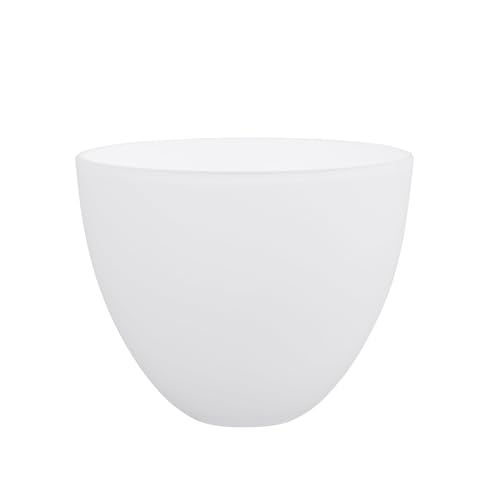 Image of Aspen Creative 23649-73-3 Frosted Glass Shade with White Paint, 1-5 /8 inch Fitter Size, 5-7 /8 inch Diameter x 4-3 /4 inch Height, 3 Pack