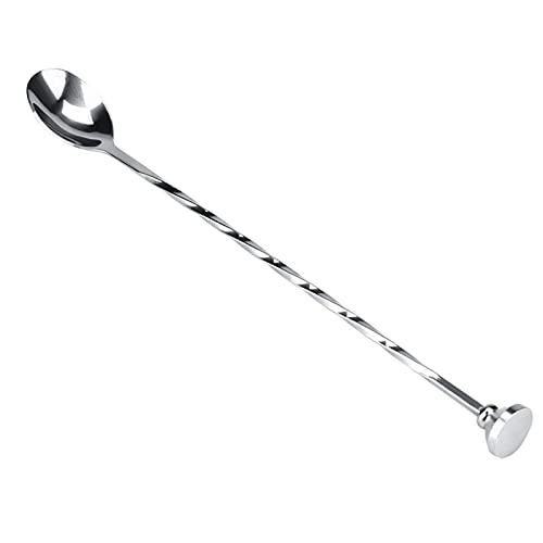 Cocktail Drink Mixer Stainless Steel Stirring Mixing Spoon Ladle Muddler Bar