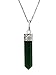 Green Aventurine Crystal Pencil Point Pendant Necklace with Adjustable Cord - Natural Healing Crystals and Stones for Men, Women and Kids