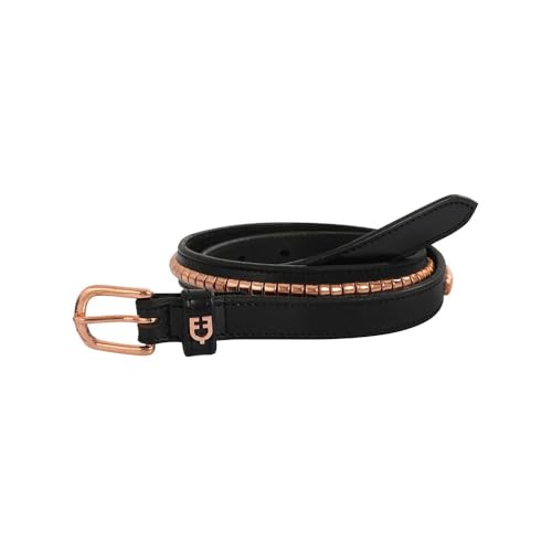 Equestro Cintura Modello Clincher Rose Gold 85 cm, Nero