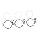 Veemoon 3pcs Stainless Steel Quick Release Clamps Heavy-duty Precision Cast Pipe Hangers for Plumbing Industrial Applications Easy Installation