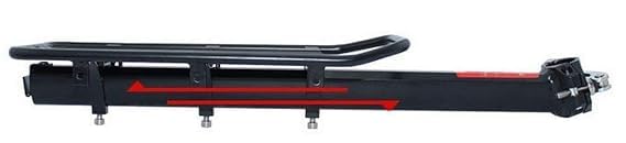 Kagbeni Bicycle Aluminum Adjustable Cargo Racks Rear Pannier Rack Mountain Carrier Rear Seat (Black) 1
