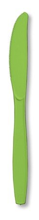 Club Pack of 288 Fresh Lime Green Premium Heavy-Duty Plastic Party Knives