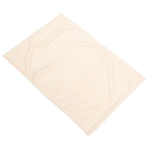 Balacoo Manta de Vellón Coral Gruesa y Cálida para Perros y Gatos, Manta Cómoda para Sofá en Otoño E Invierno, Material Coral Fleece Beige Rectangular