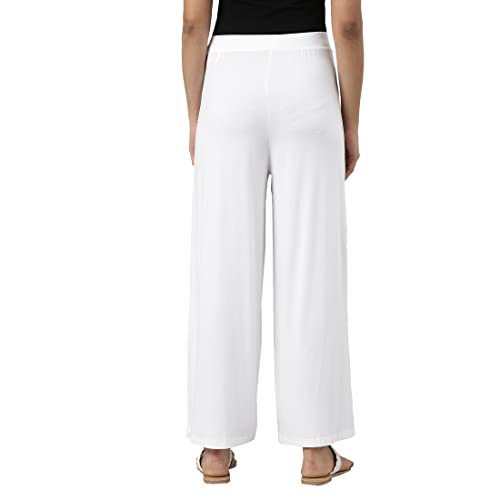 Image of GO COLORS Soft Viscose Knit Palazzo Full Length for Women| Breathable, Mid Rise