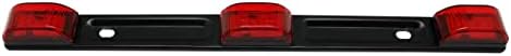 MaxxHaul 70449 Red LED Clearance Identification Light Bar (Waterproof, Sealed & Stainless Steel Base, Truck/Trailer), Red/Black