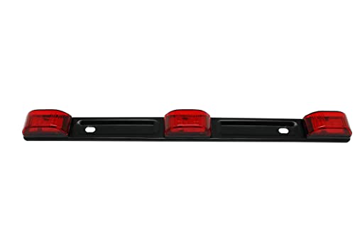 Maxxhaul 70449 Red Led Clearance Identification Light Bar (Waterproof, Sealed & Stainless Steel Base, Truck/Trailer), Red/Black #TOP26