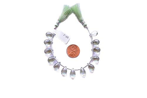 Perles améthyste verte gouttes facettées pour créer vos bijoux d'été faits main