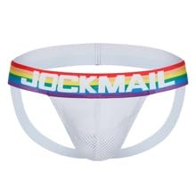 JOCKMAIL Men's Jockstrap Underwear Breathable Jock Strap Athletic Supporter for Men 2 Pack2