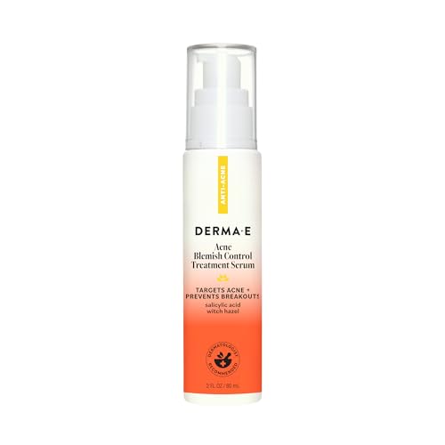 DERMA E Acne Spot Treatment, Acne Blemish Control Treatment Serum, 2 Fl Oz, Clinically Studied to Help Fight Blackheads, Breakouts and Cystic Acne for Clearer Looking Skin