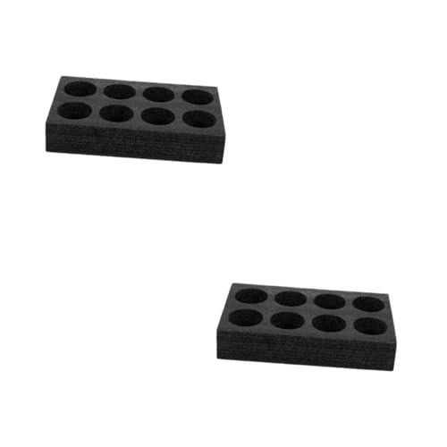 Didiseaon 2 Piezas Posavasos Transatlántico Apilador De Tazas Basura Inflable Divisores Aislados para Bebidas Taza De Bebida De Espuma Tratar Bol Caja Algodón Perlado Black Reutilizable