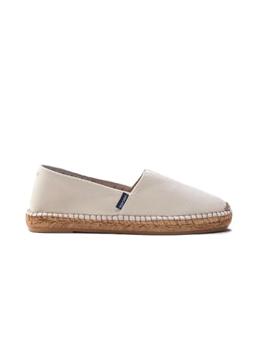 Image of VISCATA Barceloneta Espadrille Canvas Women's Flat Slip On Shoes Handmade in Spain Fashionable Organic Cotton Canvas Lightweight Material with 100% Natural Jute Midsole for All Casual Occasions