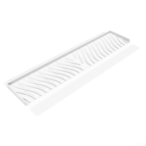 Protector de salpicaduras de silicona para cocina y baño, tablero deflector eficaz para evitar daños por agua y mantener las áreas secas (transparente)